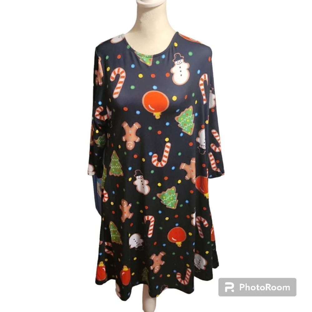 YELTE Womens Christmas Dress Size XL with Christmas Highlights